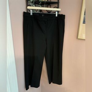 J. Crew Wide leg Cropped Black Women's Trousers modern office workwear plus size